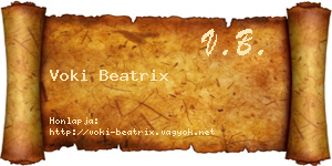 Voki Beatrix névjegykártya